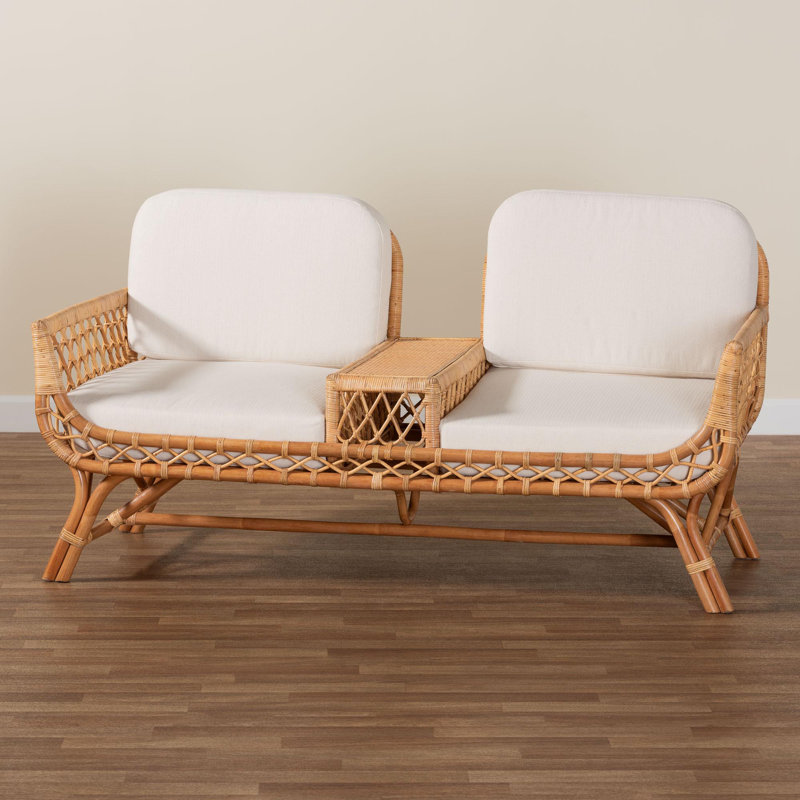 Rattan tete a tete loveseat sale